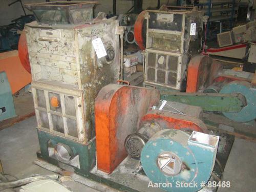 USED: Hydro Claim dual chamber film grinder with approcimately 12" x 18" priimary feed. Driven by a 40 hp motor.