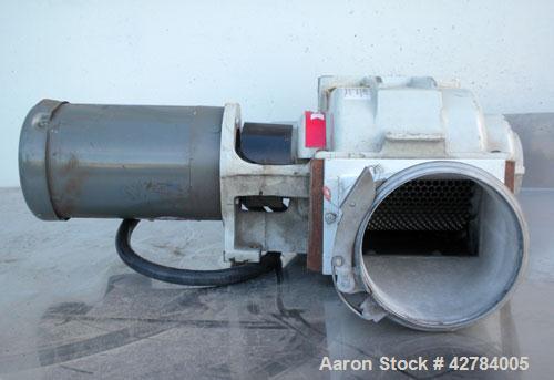 Used Kongskilde Inline Granulator, Model KG 3000 F6, Carbon Steel/Aluminum. Approximate 5’’ diameter x 8’’ wide open rotor with (6) 6-3/4’’ wide bolt on blades, (1) bed knife, approximately 3/8’’ dia...