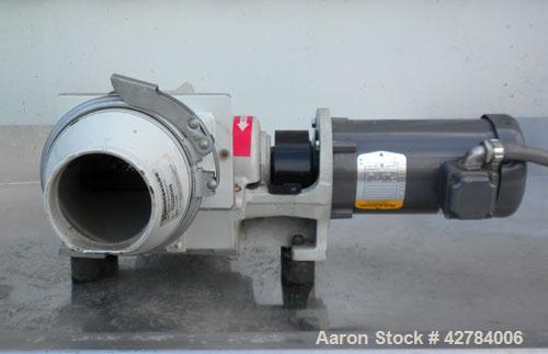 Used Kongsklide Inline Granulator, Model KG 3000 F6, Carbon Steel/Aluminum. Approximate 5’’ diameter x 8’’ wide open rotor with (6) 6-3/4’’ wide bolt on blades, (1) bed knife, approximately 3/8’’ dia...