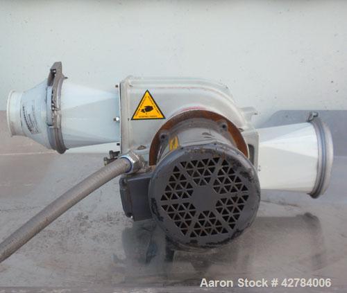 Used Kongsklide Inline Granulator, Model KG 3000 F6, Carbon Steel/Aluminum. Approximate 5’’ diameter x 8’’ wide open rotor with (6) 6-3/4’’ wide bolt on blades, (1) bed knife, approximately 3/8’’ dia...