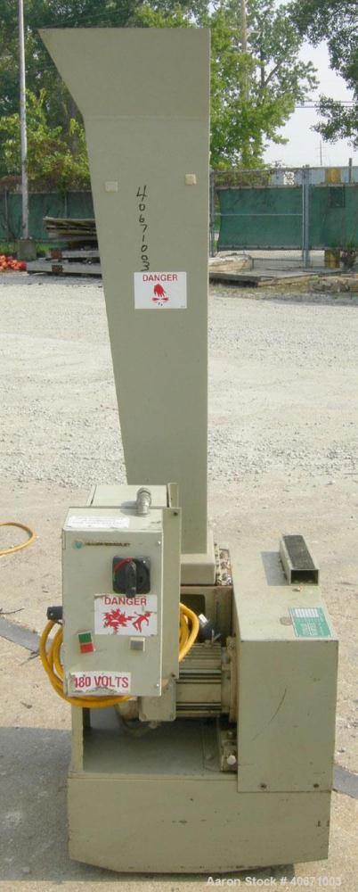Used- Conair/Wortex Granulator, model  LP-330.  Approximate 6" diameter x 7" long segmented helical type rotor with 3 rows o...
