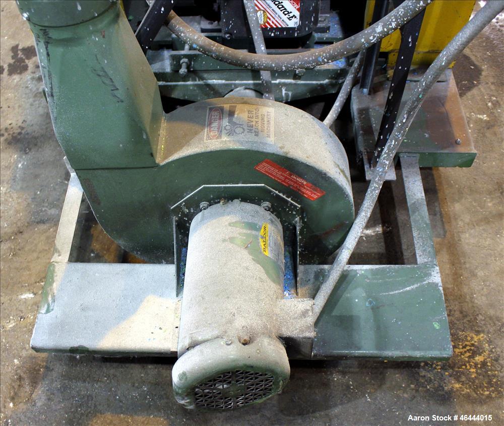 Used L-R Systems Granulator, Carbon Steel. Approximate 20" x 17" feed opening with a tilt pelican style feed hopper. (2) Bolt on blade open rotor. Driven by a 25hp, 3/60/208-230/460 volt, 1760 rpm mo...