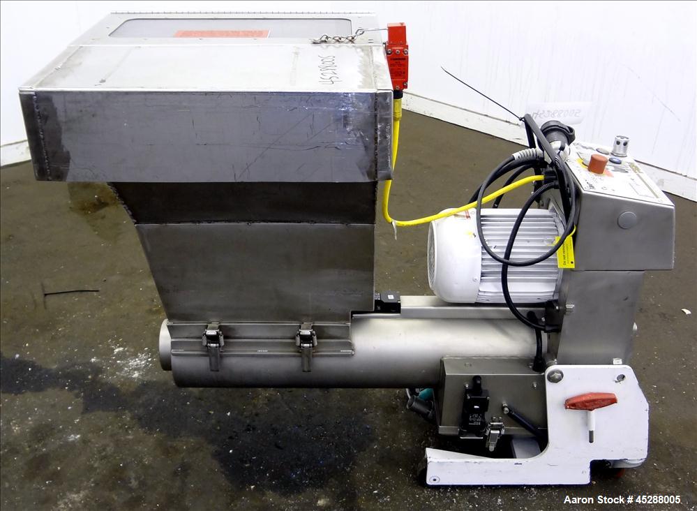 Used Stainless Steel Plastic Recycling Machinery Auger Fed Granulator, Model MG