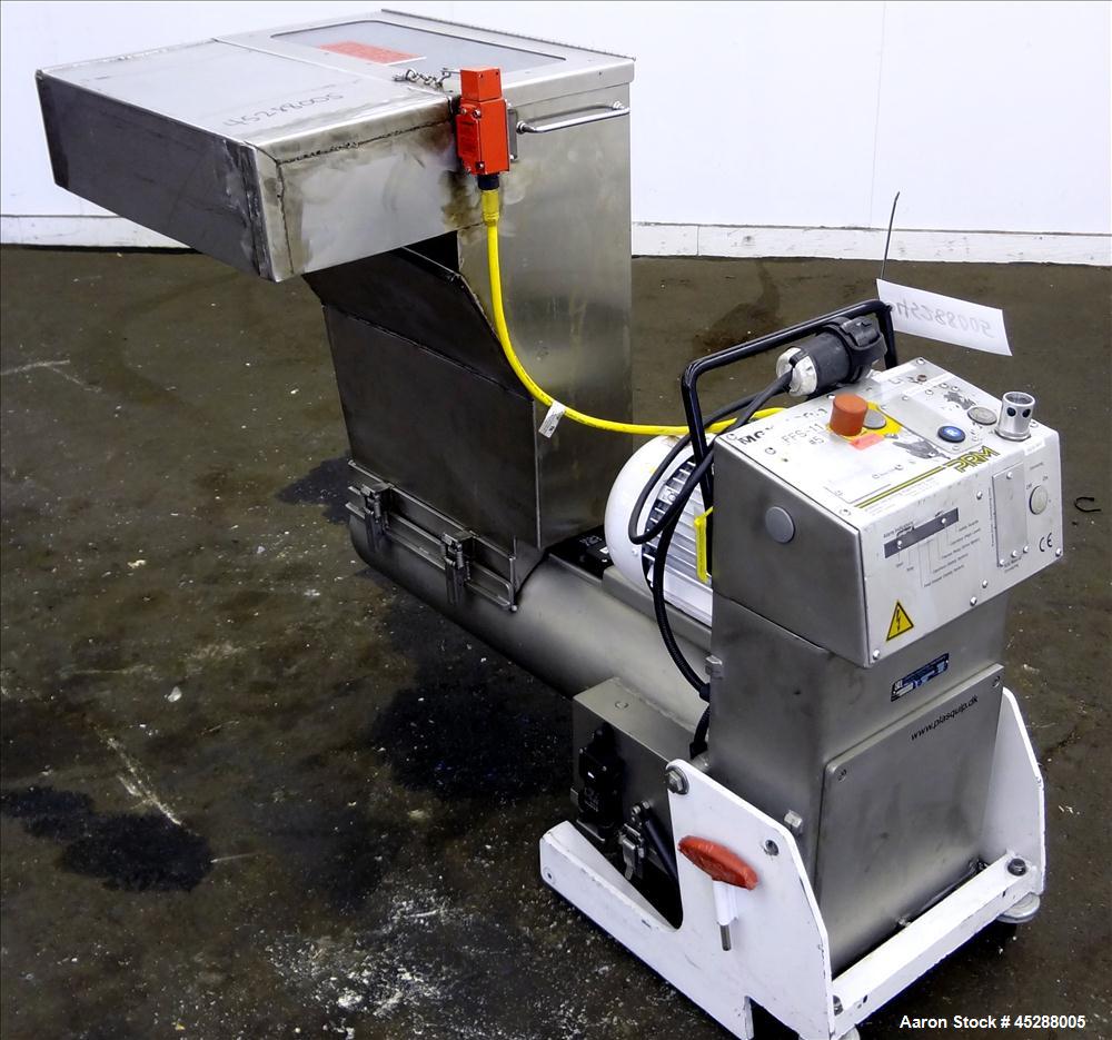 Used Stainless Steel Plastic Recycling Machinery Auger Fed Granulator, Model MG