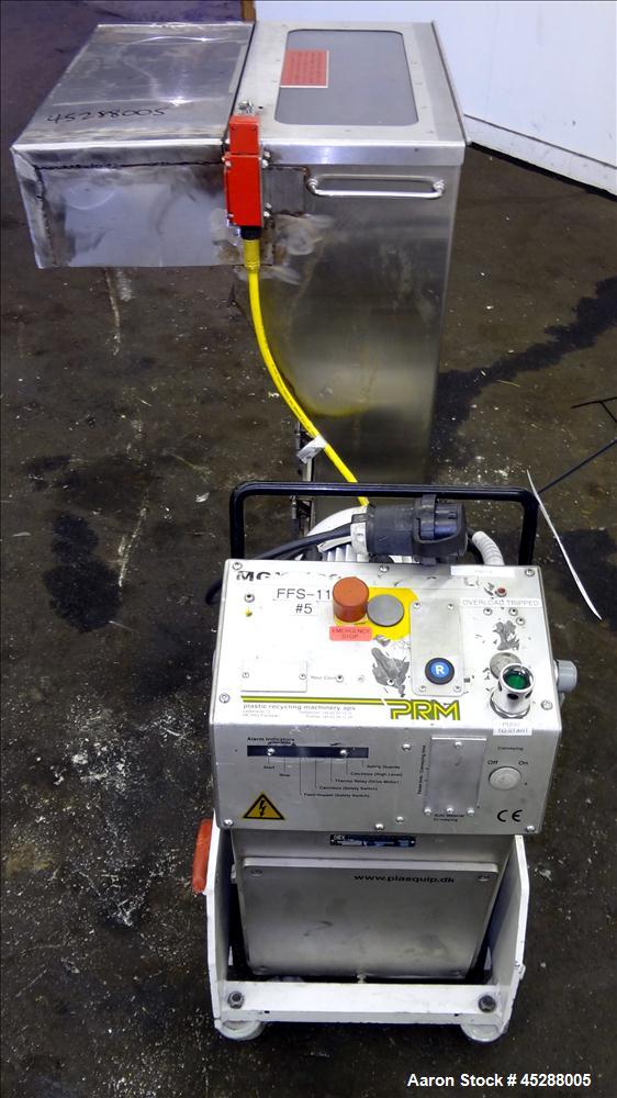Used Stainless Steel Plastic Recycling Machinery Auger Fed Granulator, Model MG