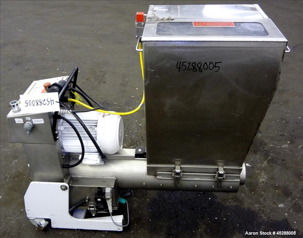 Used Stainless Steel Plastic Recycling Machinery Auger Fed Granulator, Model MG