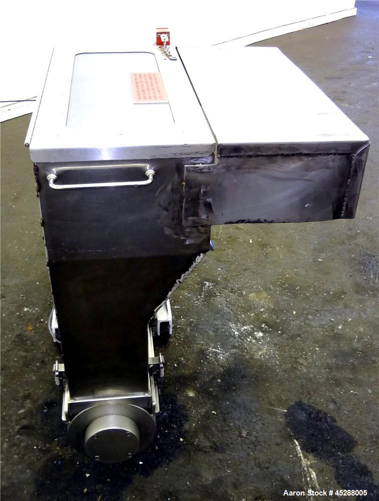 Used Stainless Steel Plastic Recycling Machinery Auger Fed Granulator, Model MG