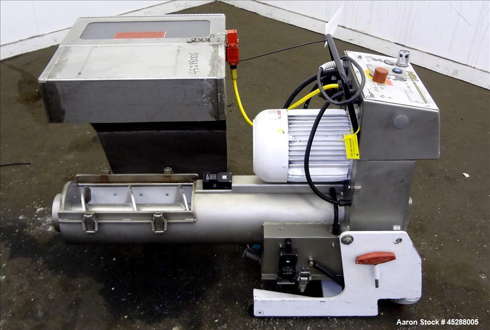 Used Stainless Steel Plastic Recycling Machinery Auger Fed Granulator, Model MG