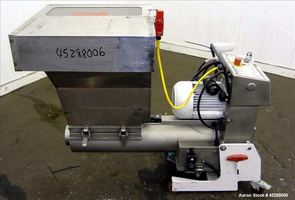 Used Stainless Steel Plastic Recycling Machinery Auger Fed Granulator, Model MG