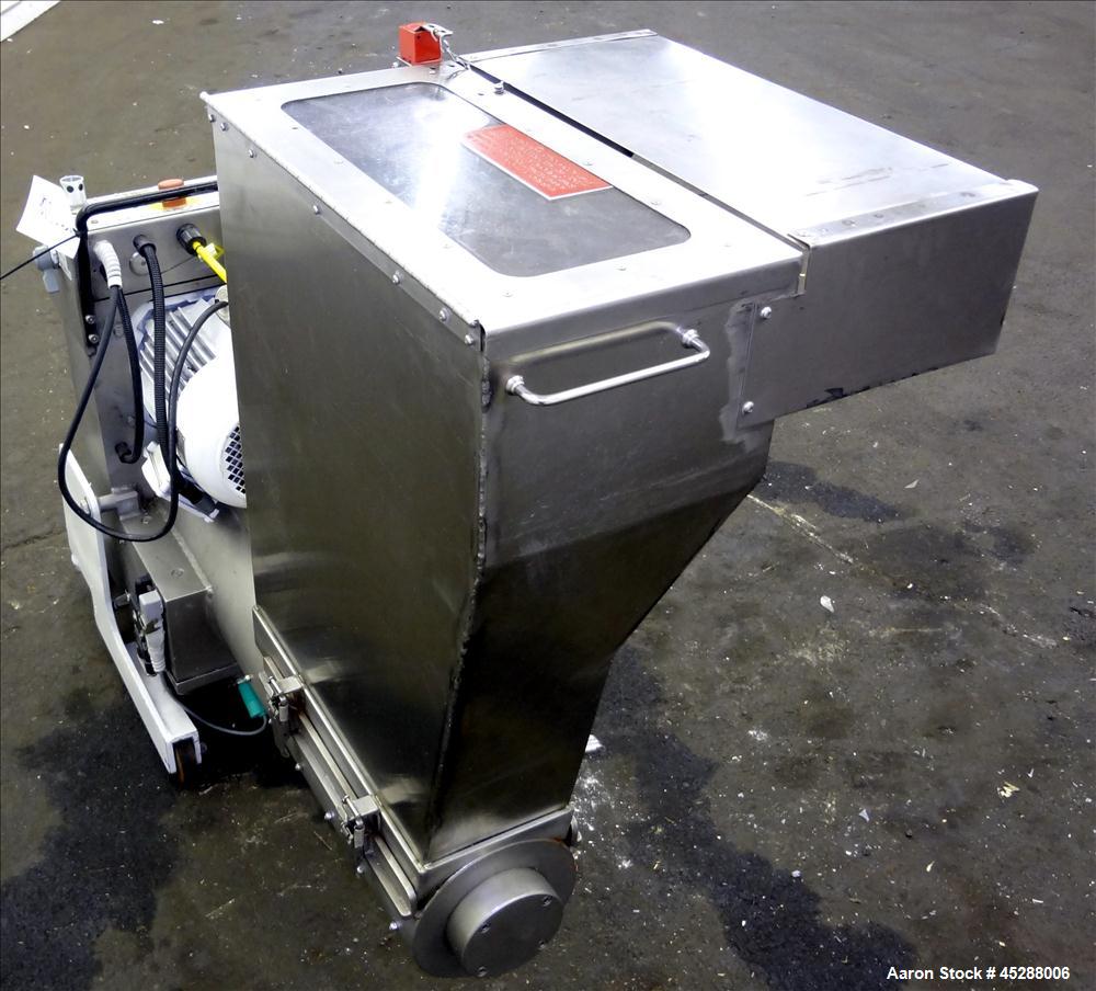 Used Stainless Steel Plastic Recycling Machinery Auger Fed Granulator, Model MG