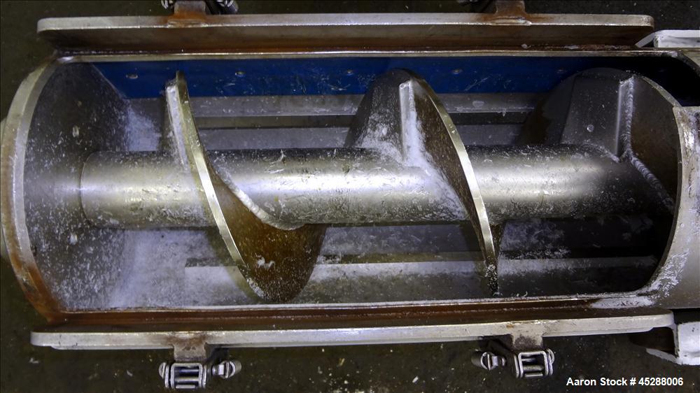 Used Stainless Steel Plastic Recycling Machinery Auger Fed Granulator, Model MG
