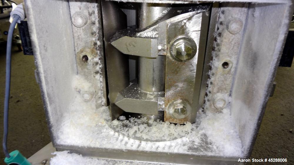 Used Stainless Steel Plastic Recycling Machinery Auger Fed Granulator, Model MG