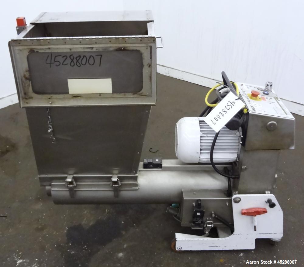 Used Stainless Steel Plastic Recycling Machinery Auger Fed Granulator, Model MG