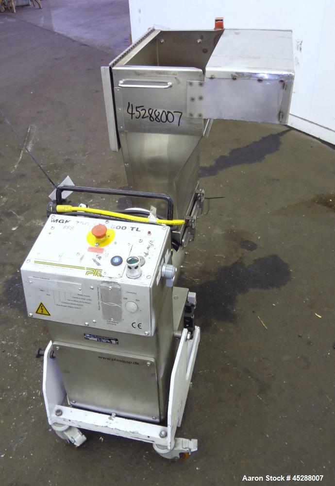 Used Stainless Steel Plastic Recycling Machinery Auger Fed Granulator, Model MG
