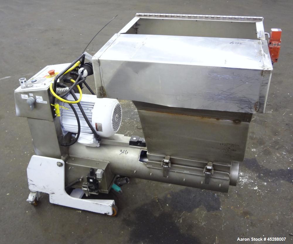 Used Stainless Steel Plastic Recycling Machinery Auger Fed Granulator, Model MG