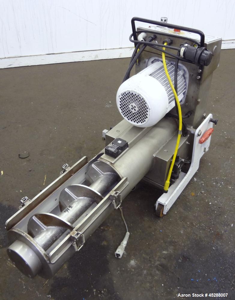 Used Stainless Steel Plastic Recycling Machinery Auger Fed Granulator, Model MG