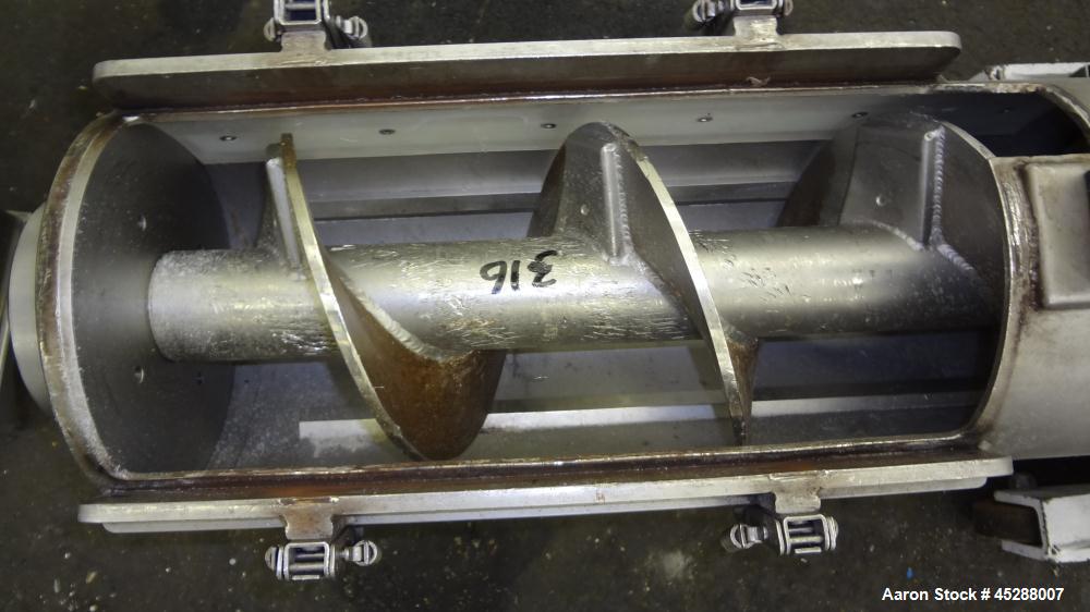 Used Stainless Steel Plastic Recycling Machinery Auger Fed Granulator, Model MG