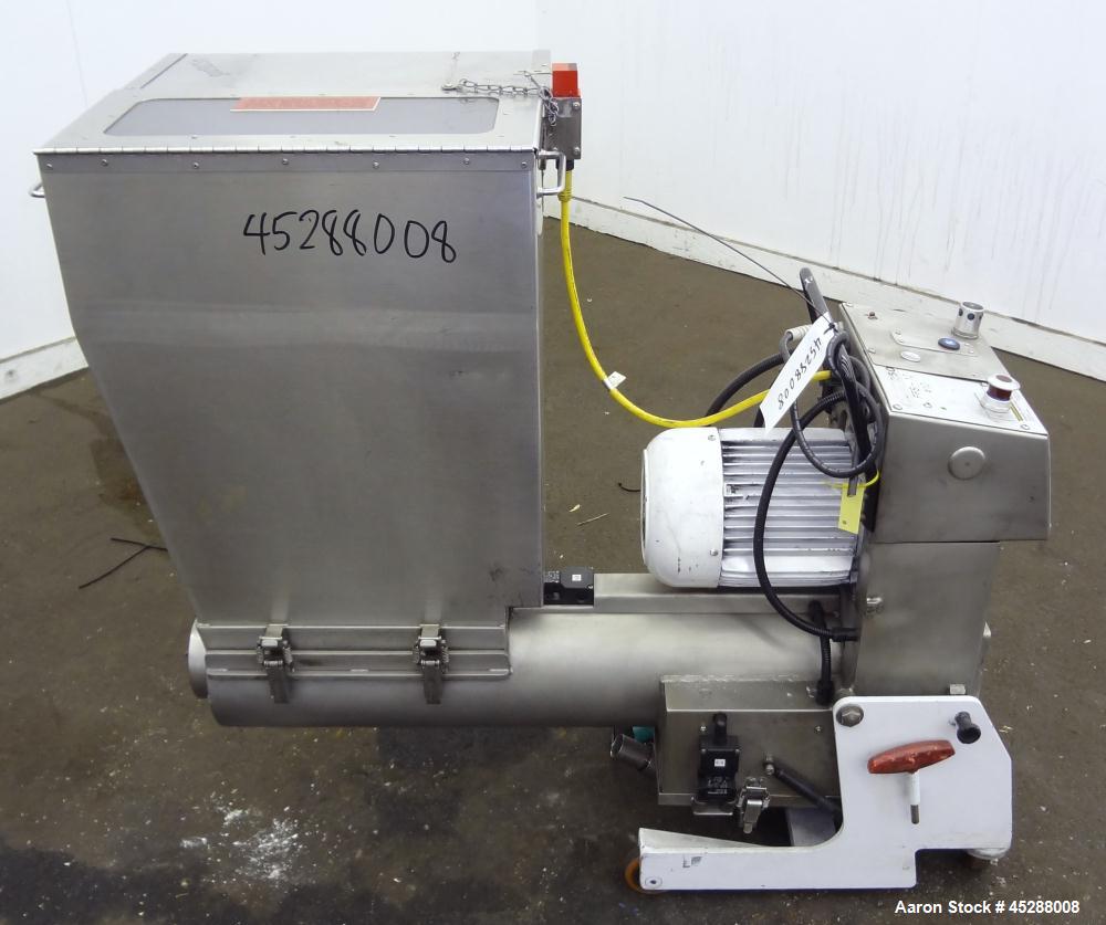 Used Carbon Steel Plastic Recycling Machinery Auger Fed Granulator, Model MGK40