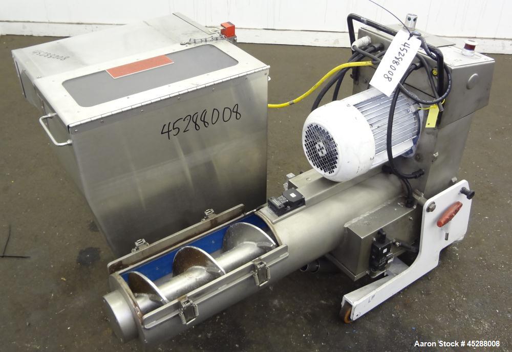 Used Carbon Steel Plastic Recycling Machinery Auger Fed Granulator, Model MGK40
