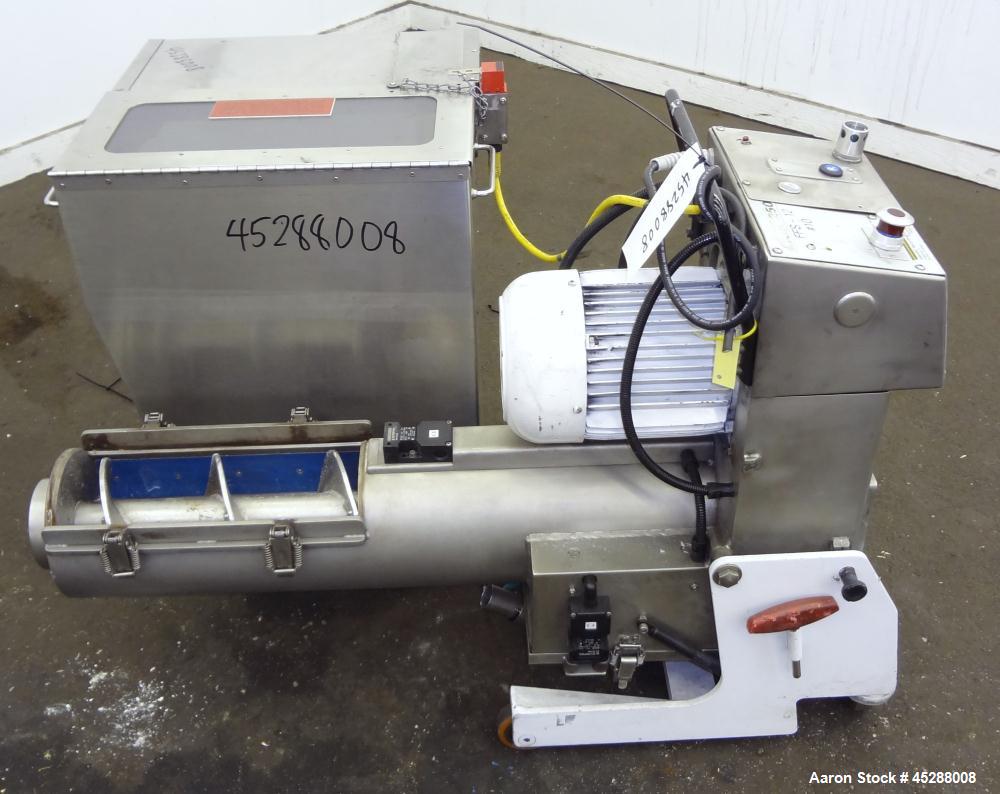 Used Carbon Steel Plastic Recycling Machinery Auger Fed Granulator, Model MGK40