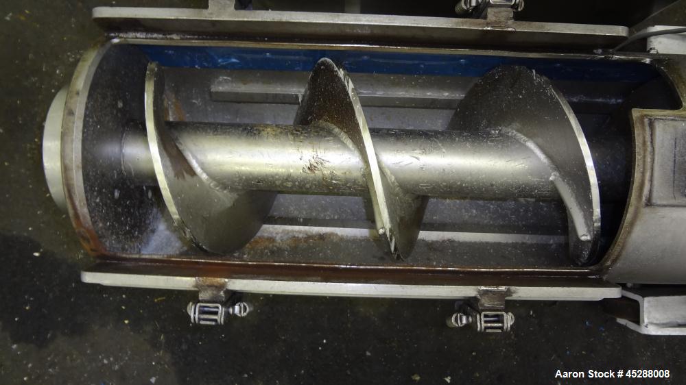 Used Carbon Steel Plastic Recycling Machinery Auger Fed Granulator, Model MGK40
