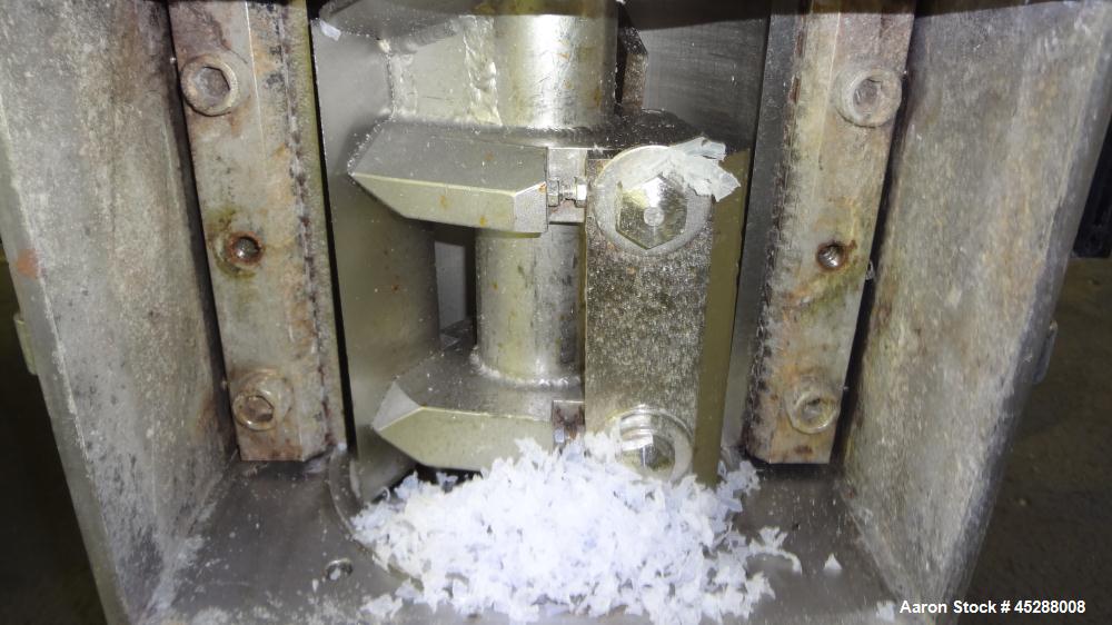 Used Carbon Steel Plastic Recycling Machinery Auger Fed Granulator, Model MGK40