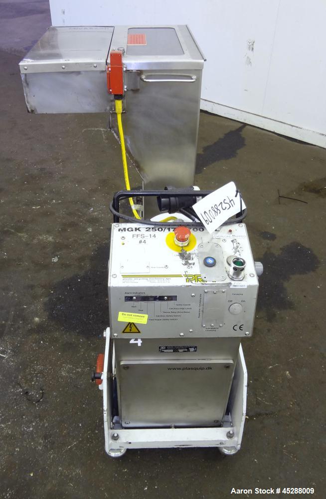 Used Stainless Steel Plastic Recycling Machinery Auger Fed Granulator, Model MG