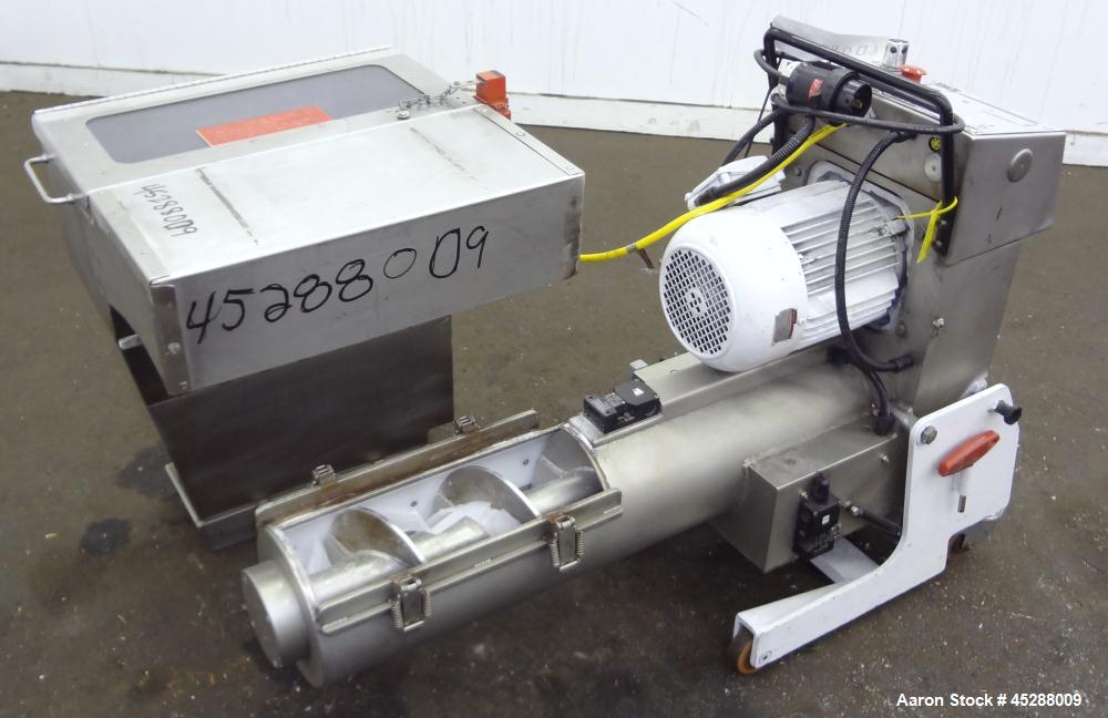 Used Stainless Steel Plastic Recycling Machinery Auger Fed Granulator, Model MG
