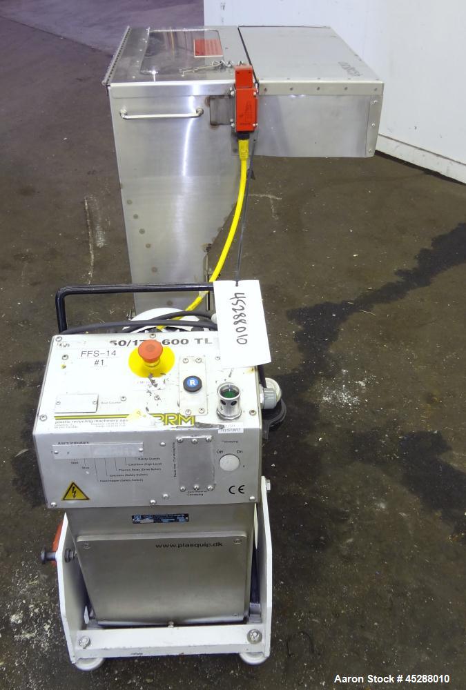 Used Stainless Steel Plastic Recycling Machinery Auger Fed Granulator, Model MG