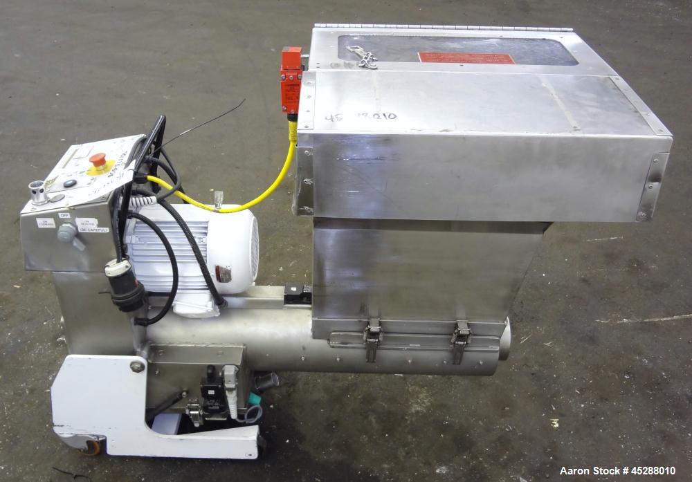 Used Stainless Steel Plastic Recycling Machinery Auger Fed Granulator, Model MG