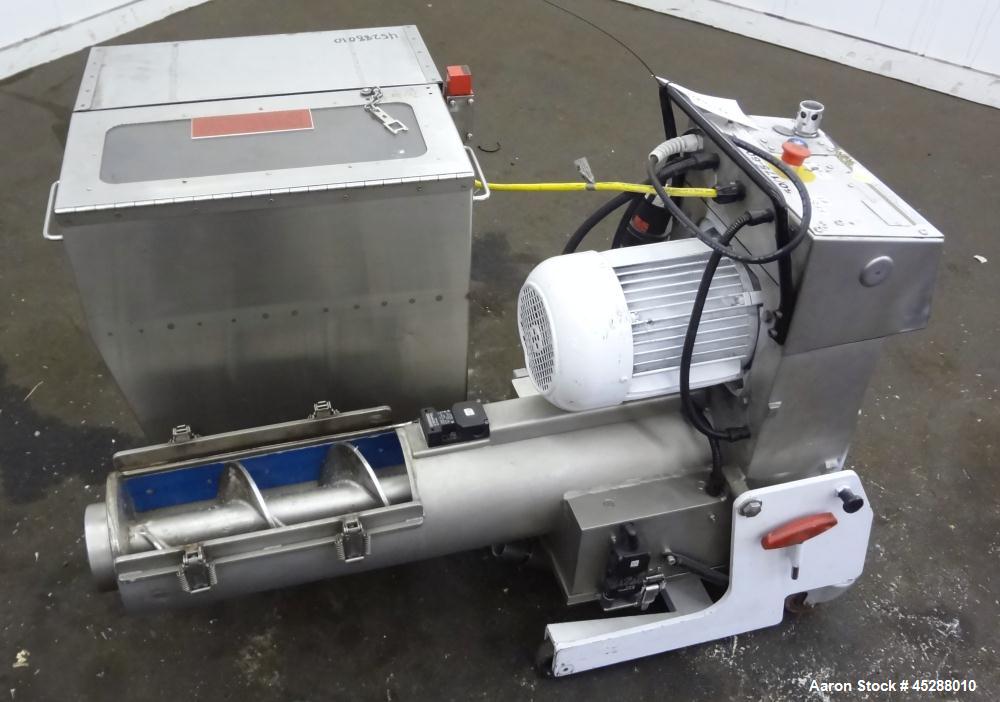 Used Stainless Steel Plastic Recycling Machinery Auger Fed Granulator, Model MG