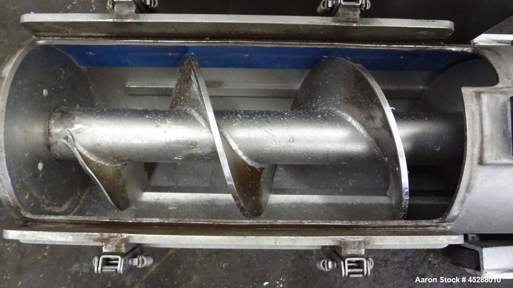 Used Stainless Steel Plastic Recycling Machinery Auger Fed Granulator, Model MG