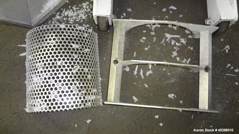 Used Stainless Steel Plastic Recycling Machinery Auger Fed Granulator, Model MG