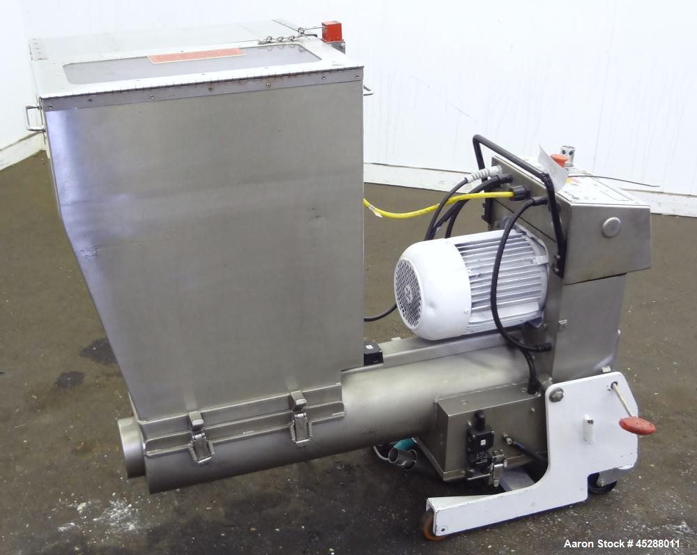 Used Stainless Steel Plastic Recycling Machinery Auger Fed Granulator, Model MG