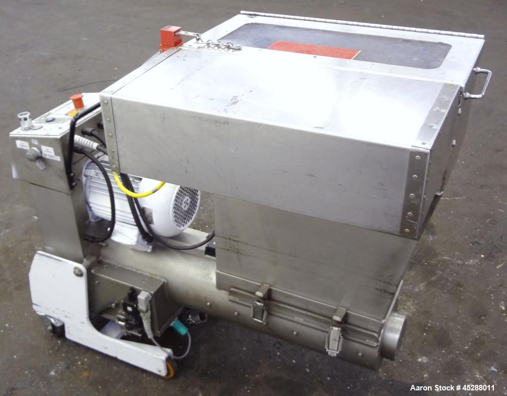 Used Stainless Steel Plastic Recycling Machinery Auger Fed Granulator, Model MG