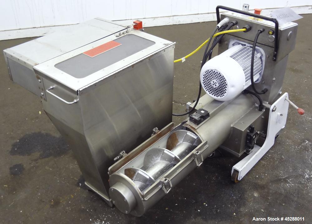 Used Stainless Steel Plastic Recycling Machinery Auger Fed Granulator, Model MG