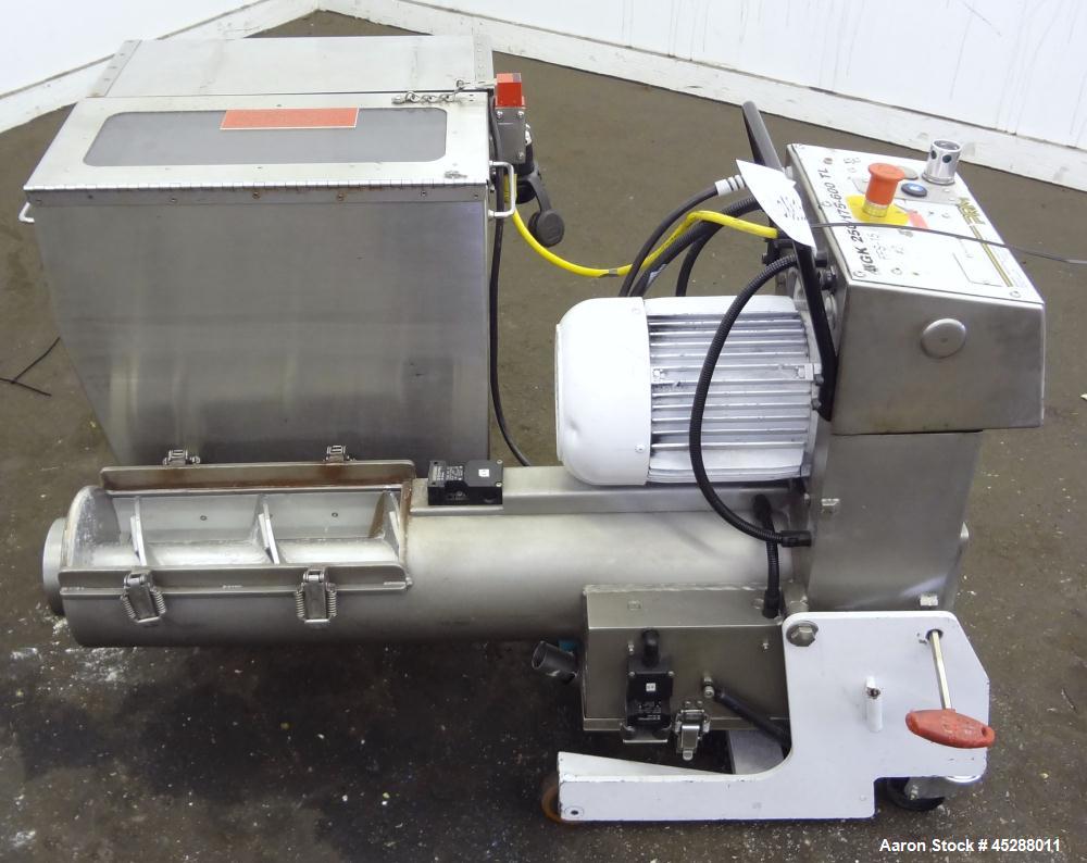 Used Stainless Steel Plastic Recycling Machinery Auger Fed Granulator, Model MG