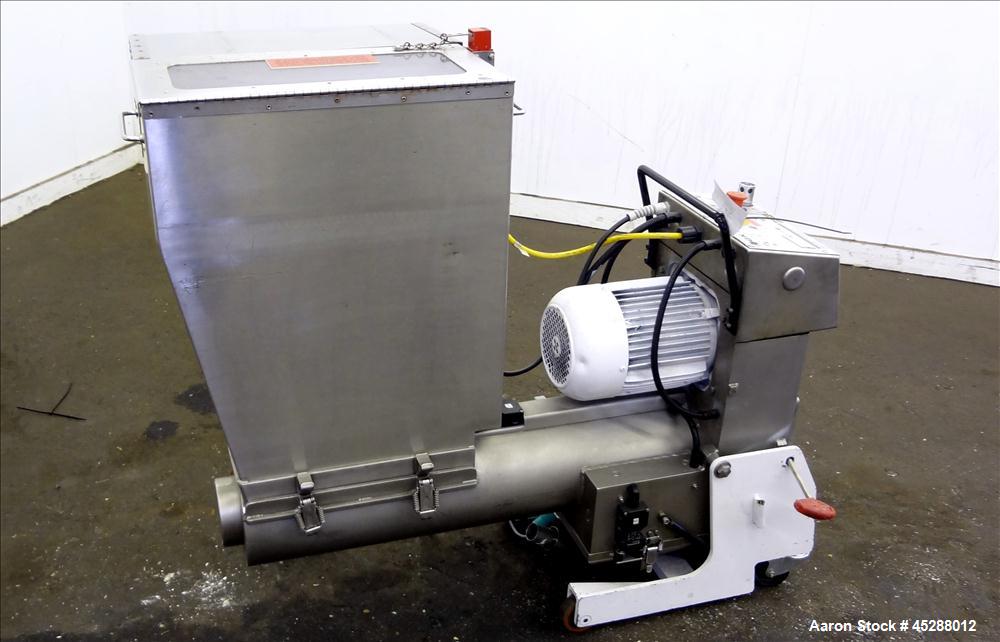 Used Stainless Steel Plastic Recycling Machinery Auger Fed Granulator, Model MG