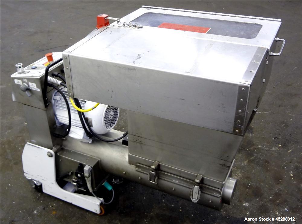 Used Stainless Steel Plastic Recycling Machinery Auger Fed Granulator, Model MG