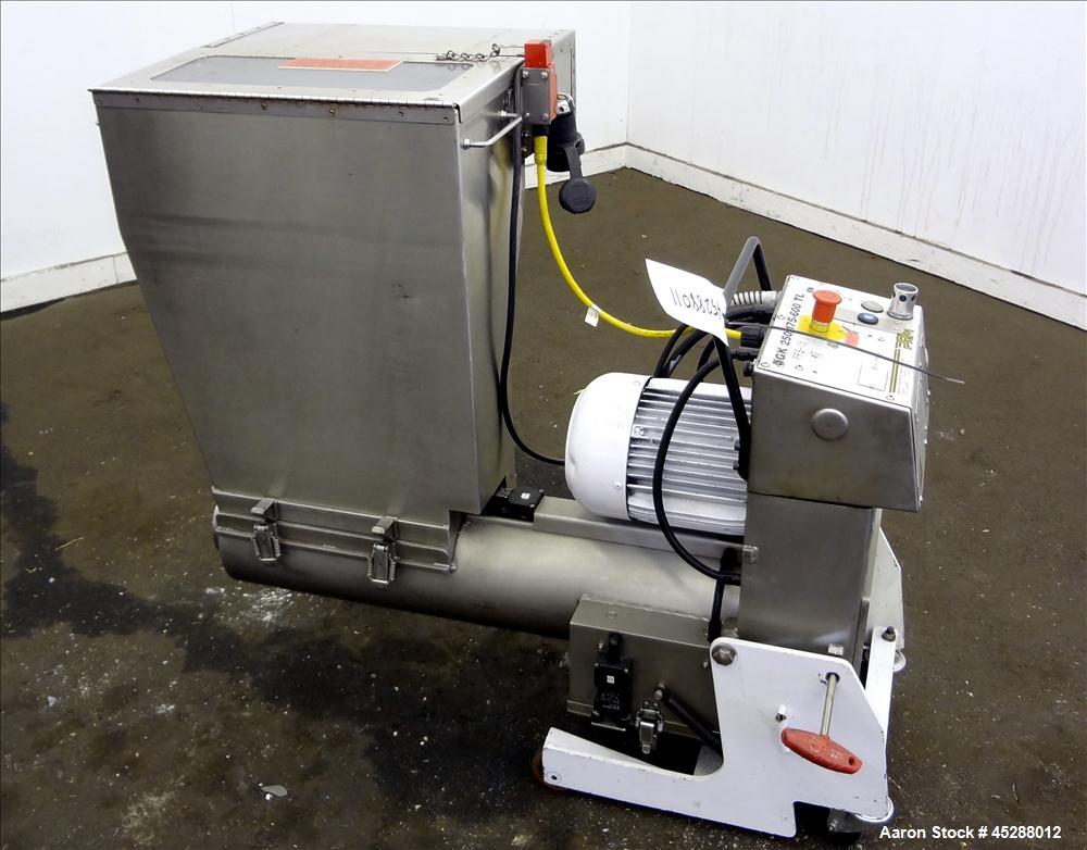 Used Stainless Steel Plastic Recycling Machinery Auger Fed Granulator, Model MG