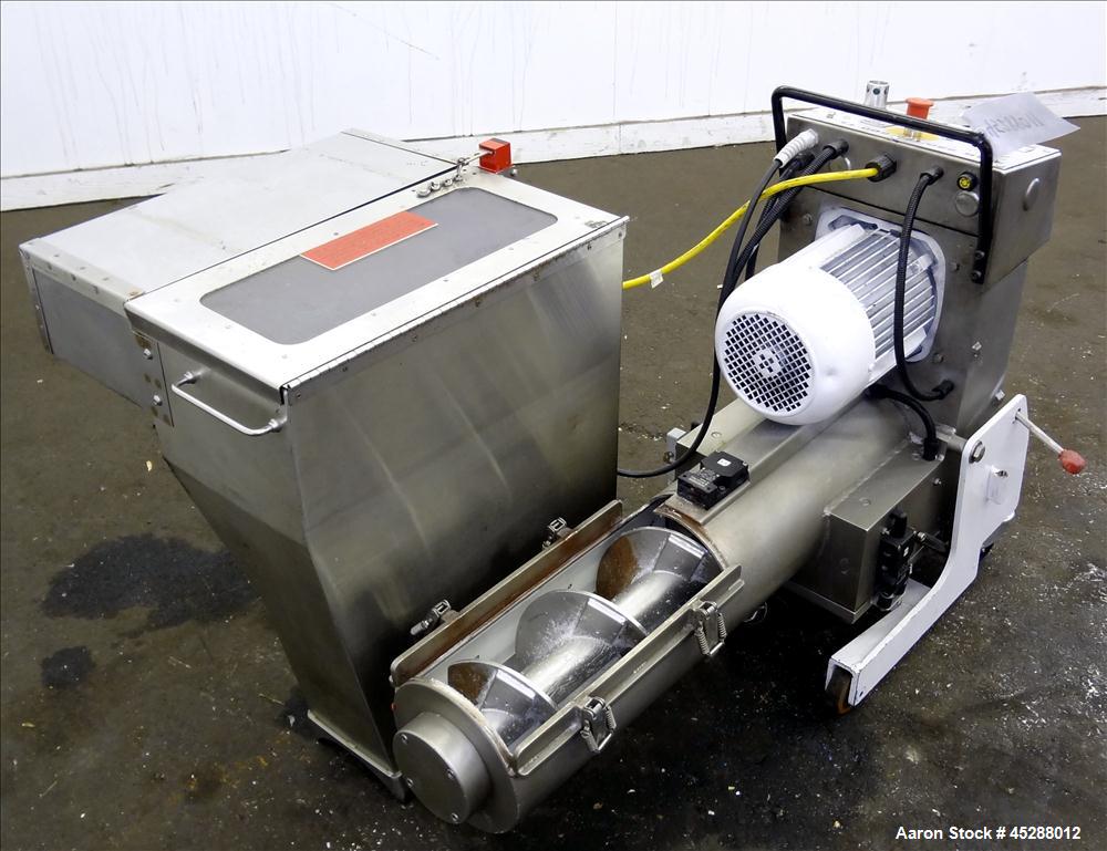 Used Stainless Steel Plastic Recycling Machinery Auger Fed Granulator, Model MG