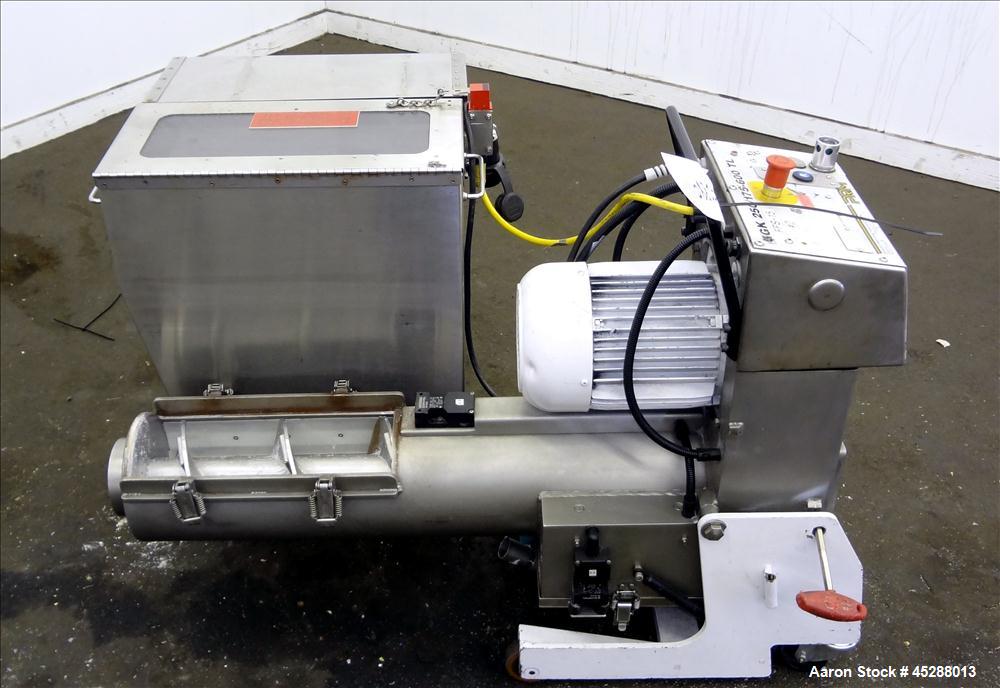 Used Stainless Steel Plastic Recycling Machinery Auger Fed Granulator, Model MG