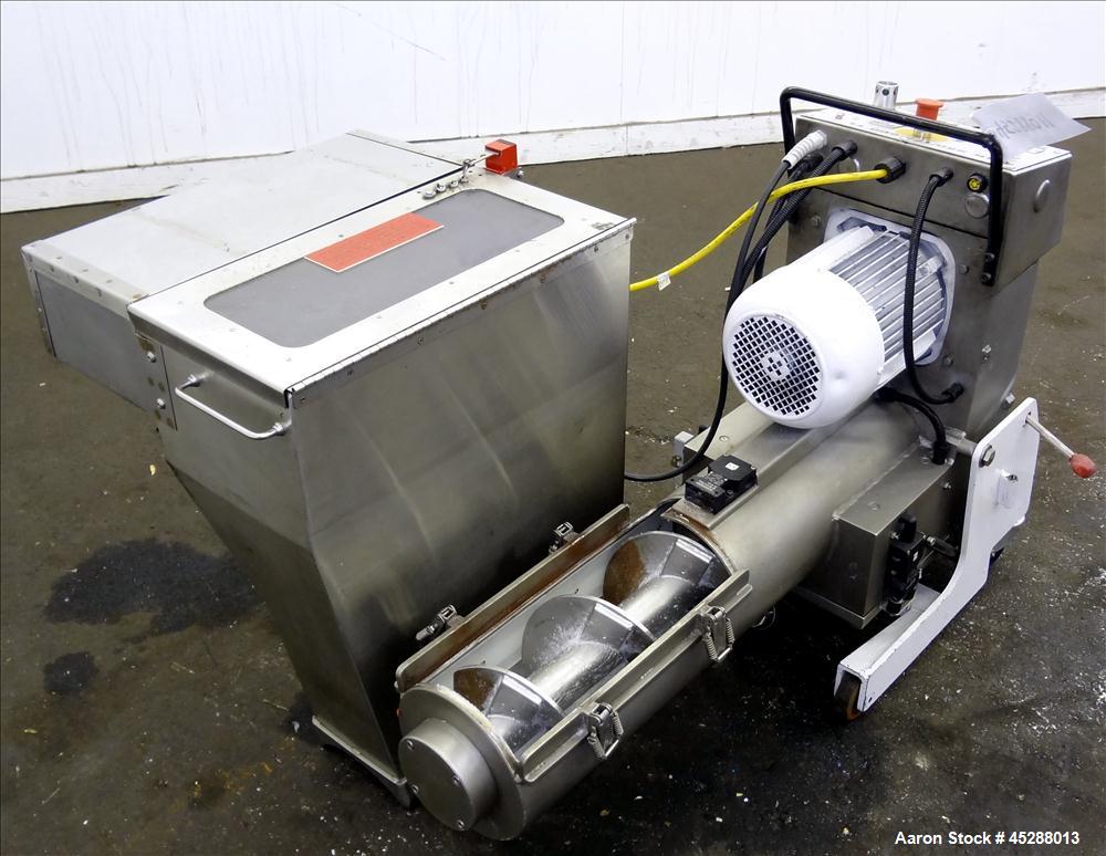 Used Stainless Steel Plastic Recycling Machinery Auger Fed Granulator, Model MG