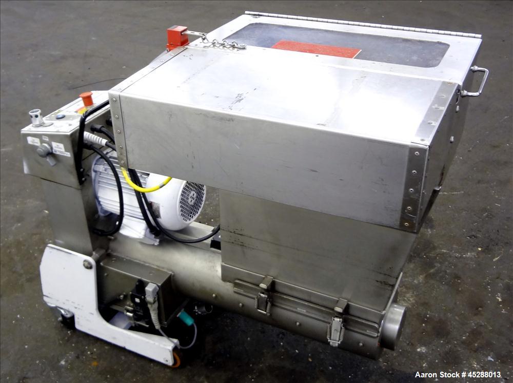 Used Stainless Steel Plastic Recycling Machinery Auger Fed Granulator, Model MG