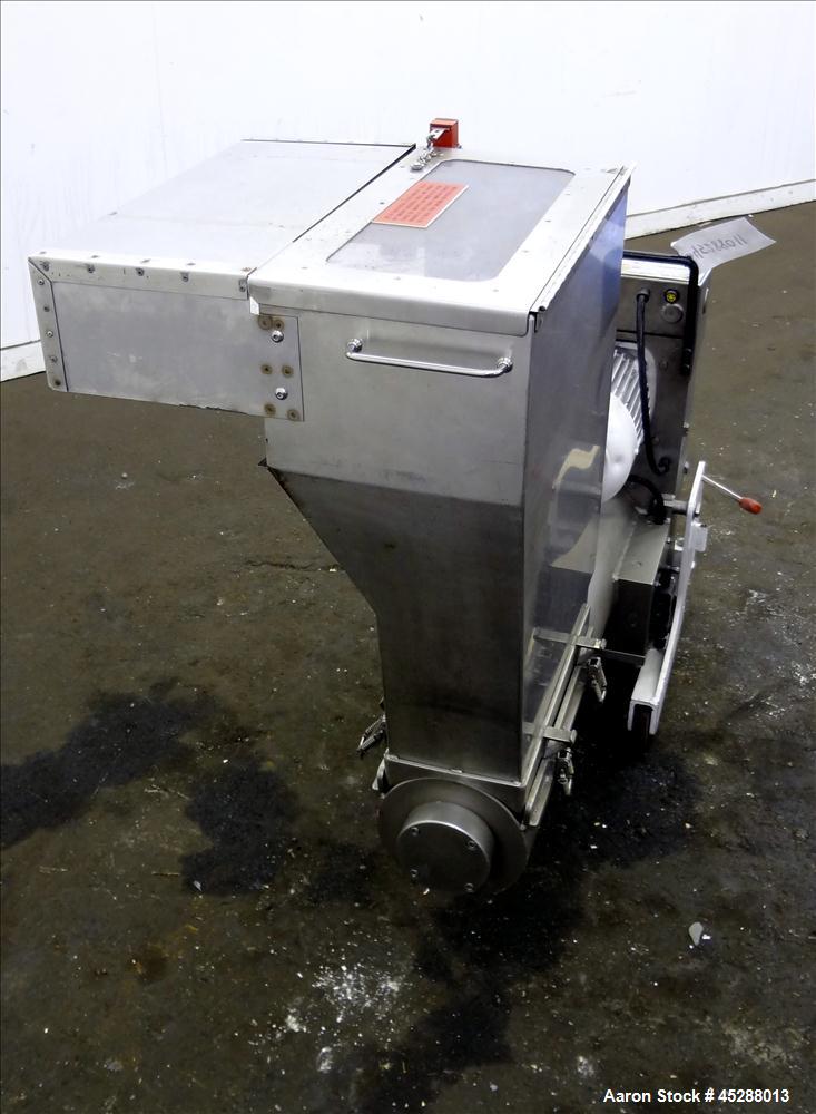 Used Stainless Steel Plastic Recycling Machinery Auger Fed Granulator, Model MG