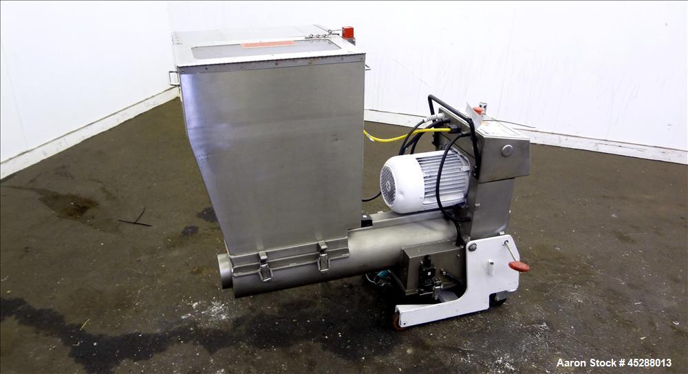 Used Stainless Steel Plastic Recycling Machinery Auger Fed Granulator, Model MG