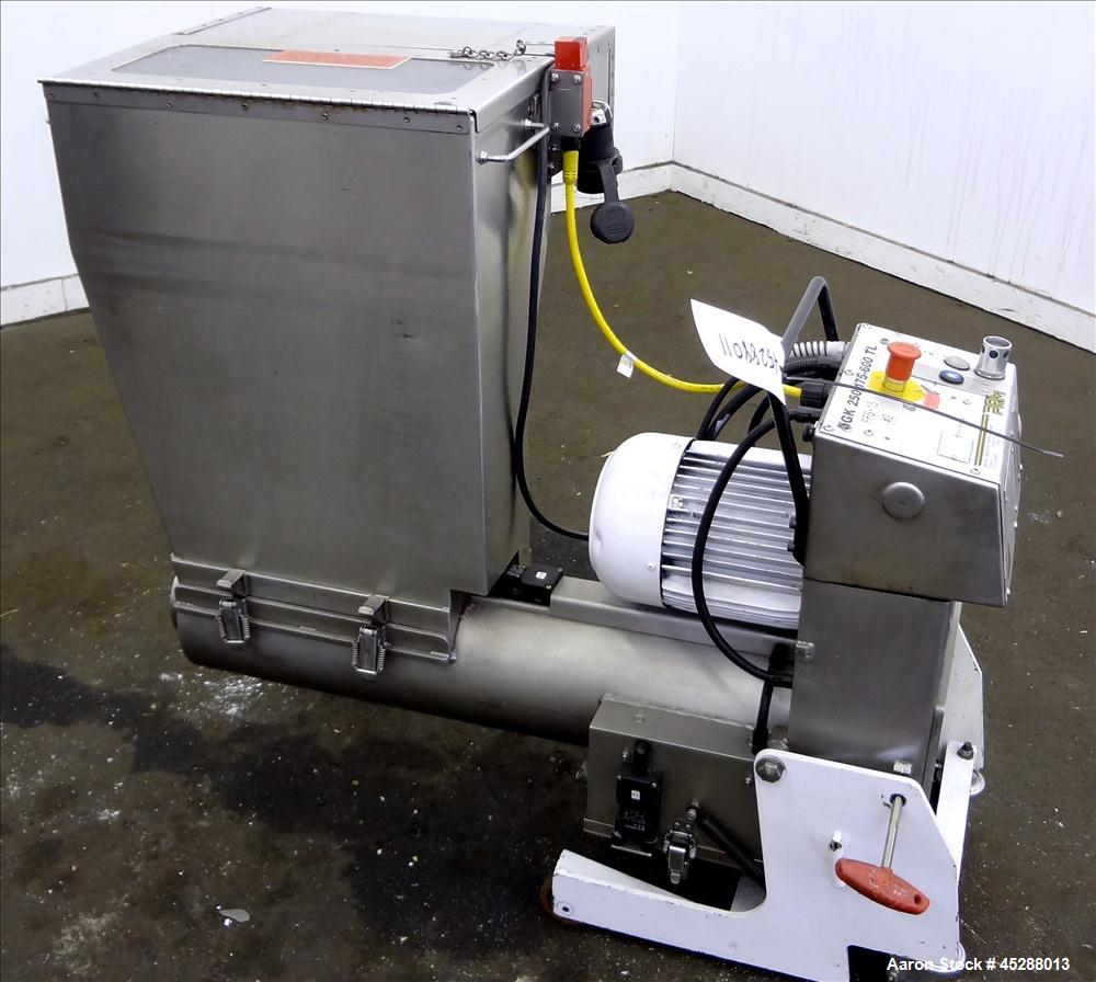 Used Stainless Steel Plastic Recycling Machinery Auger Fed Granulator, Model MG