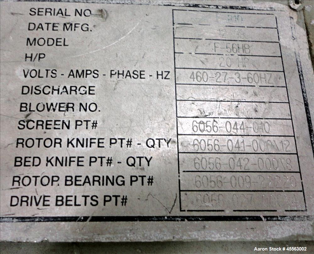 Used MPG Grinder, Model # F-56HB
