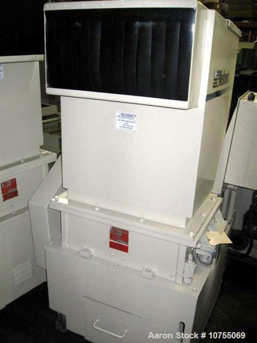 Used Nelmore Model G1224 P1 Granulator. Unit is equipped with a 3 knife solid rotor and two bed knives. 12" x 24" cutting chamber. Insulated tray feed hopper. 5/16" diameter screen opening having a b...