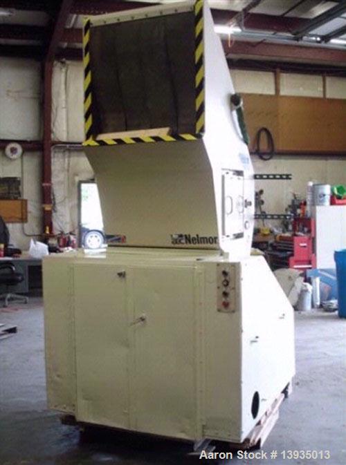 Used Nelmore Model G2030TF. 20" x 30" throat size opening, 3 blade rotor, 2 bed knives, soft start, 50 hp, "excellent for PET bottles".